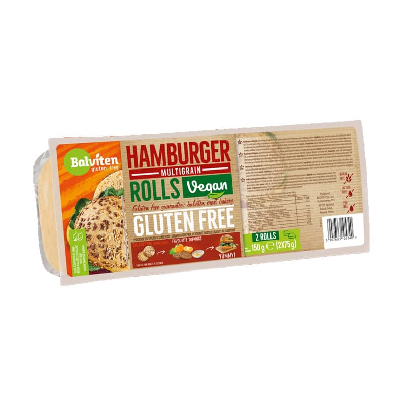 Balviten bezlepkový vegánsky hamburgerový chlieb mnohosemenový 2x75g 150 g