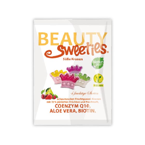 BeautySweeties Želé korunky s ovocnou príchuťou 125 g