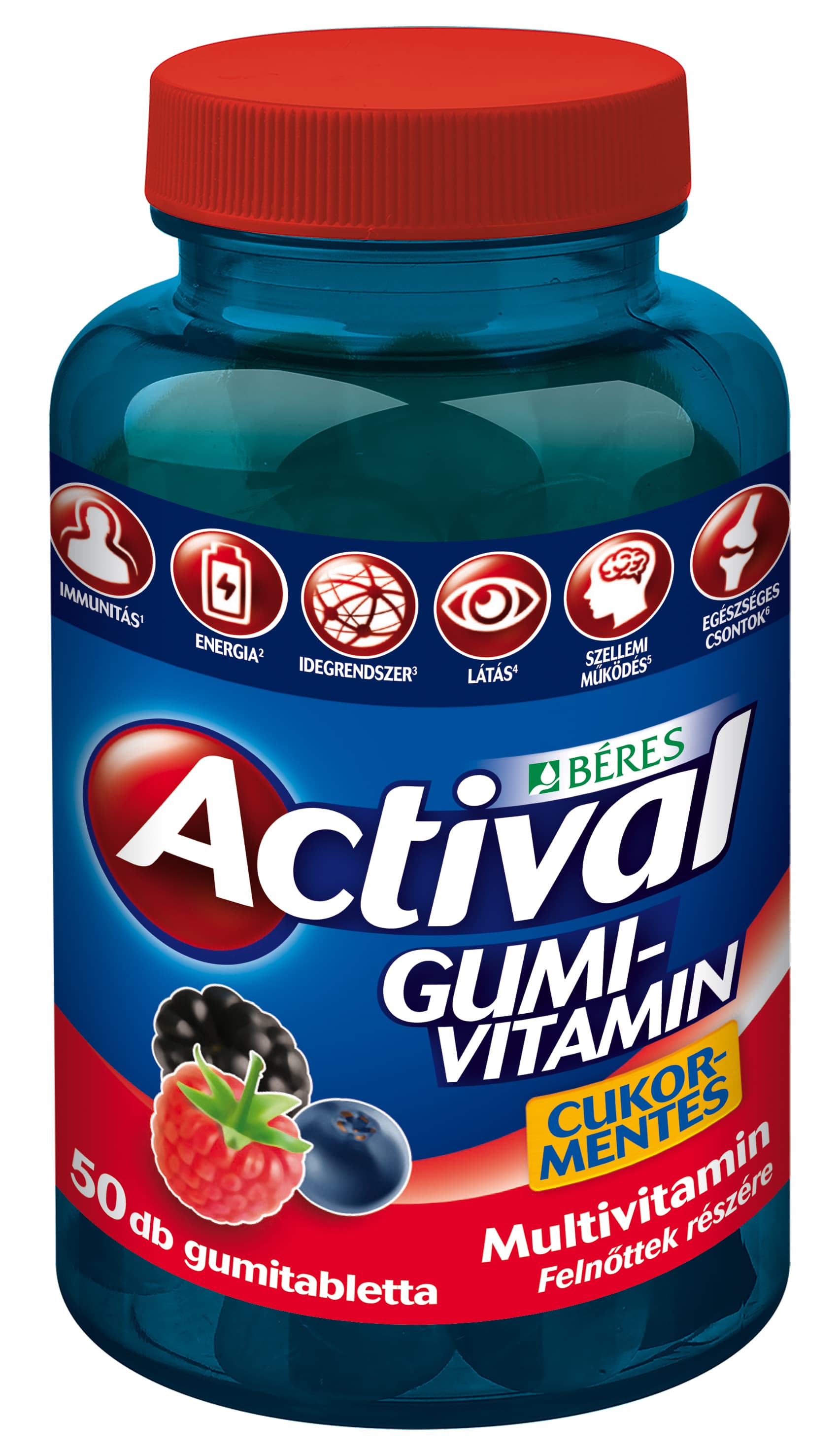 Béres actival dospelý gumený vitamín 50 ks