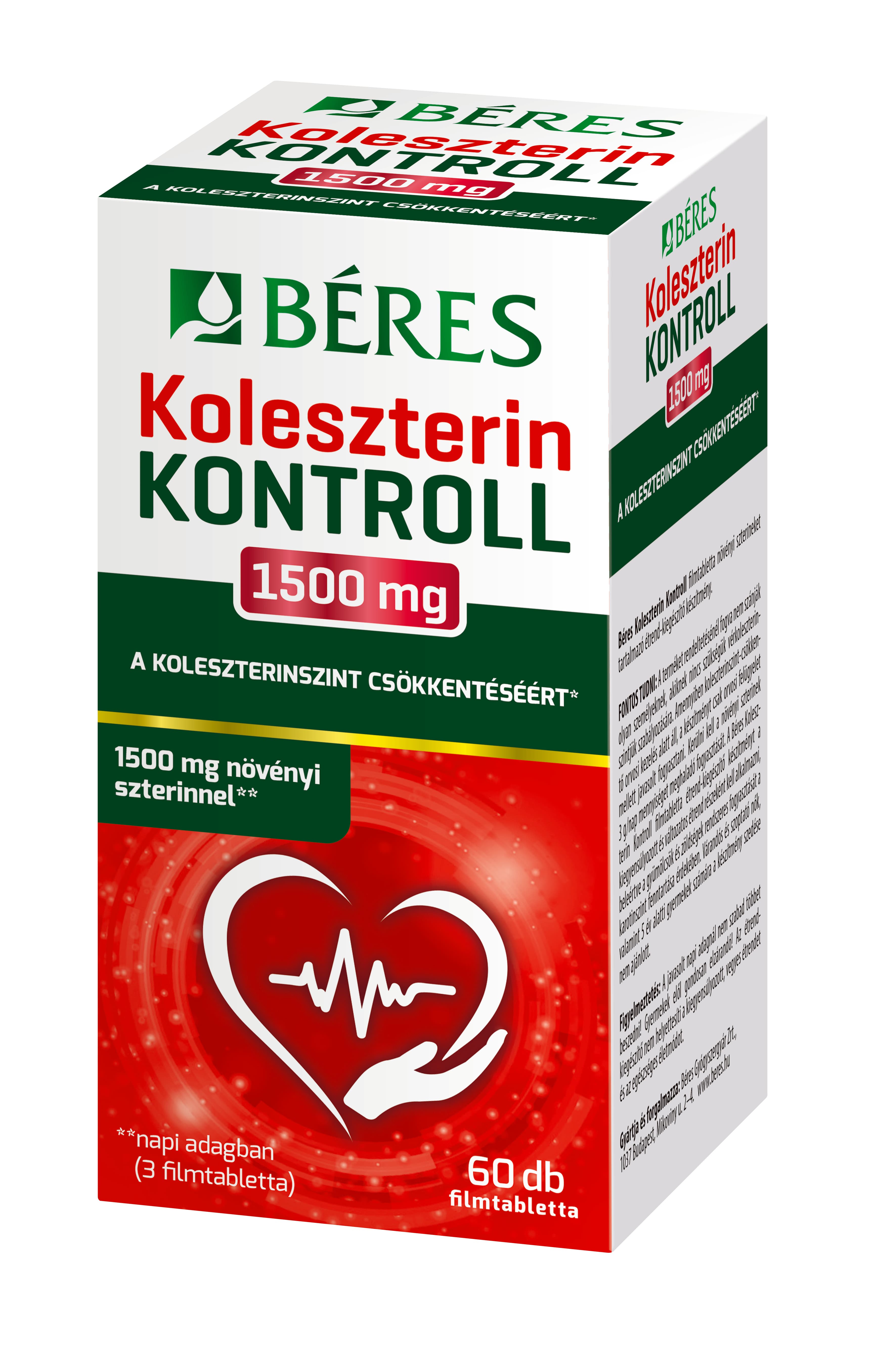 Béres kontrol cholesterolu 1500 mg filmované tablety 60 ks