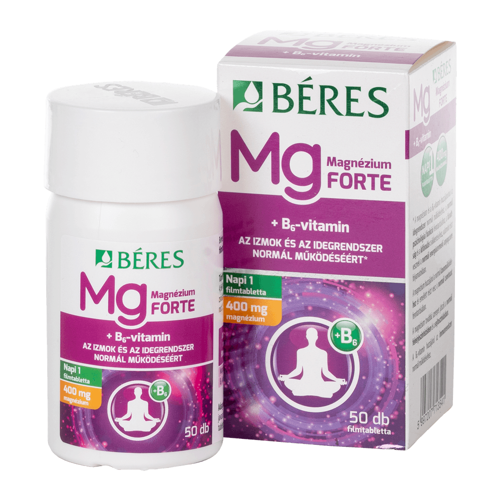 Béres horčík 400mg+B6 -vitamín forte tablety 50 ks