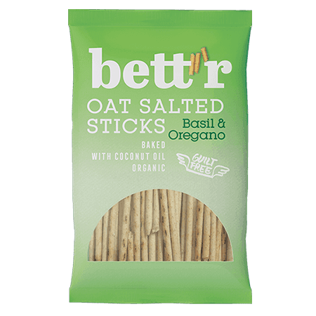Bett'r Ovsené slané tyčinky s bazalkou a oreganom bio 50 g