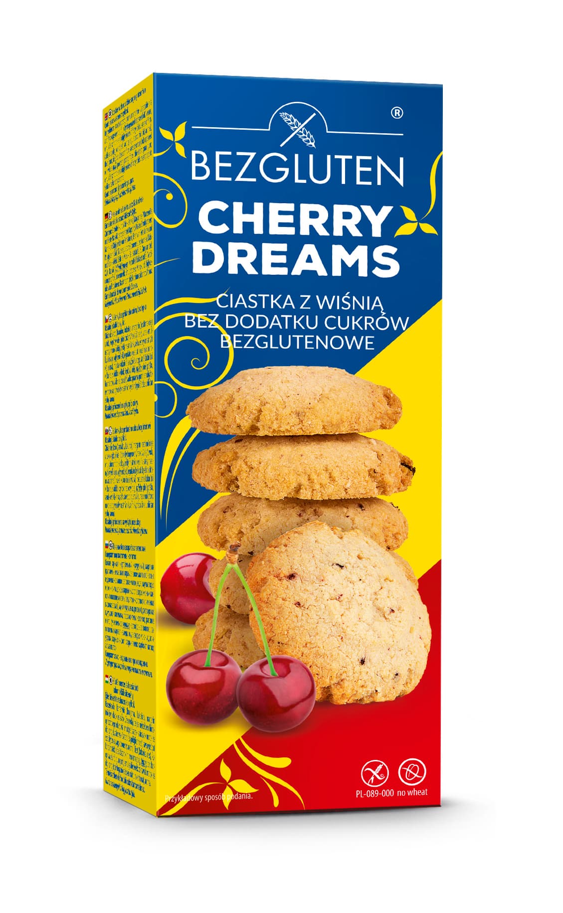 Bezgluten bezlepkové sušienky Cherry Dreams s lyofilizovanými višňami bez pridaného cukru 110 g