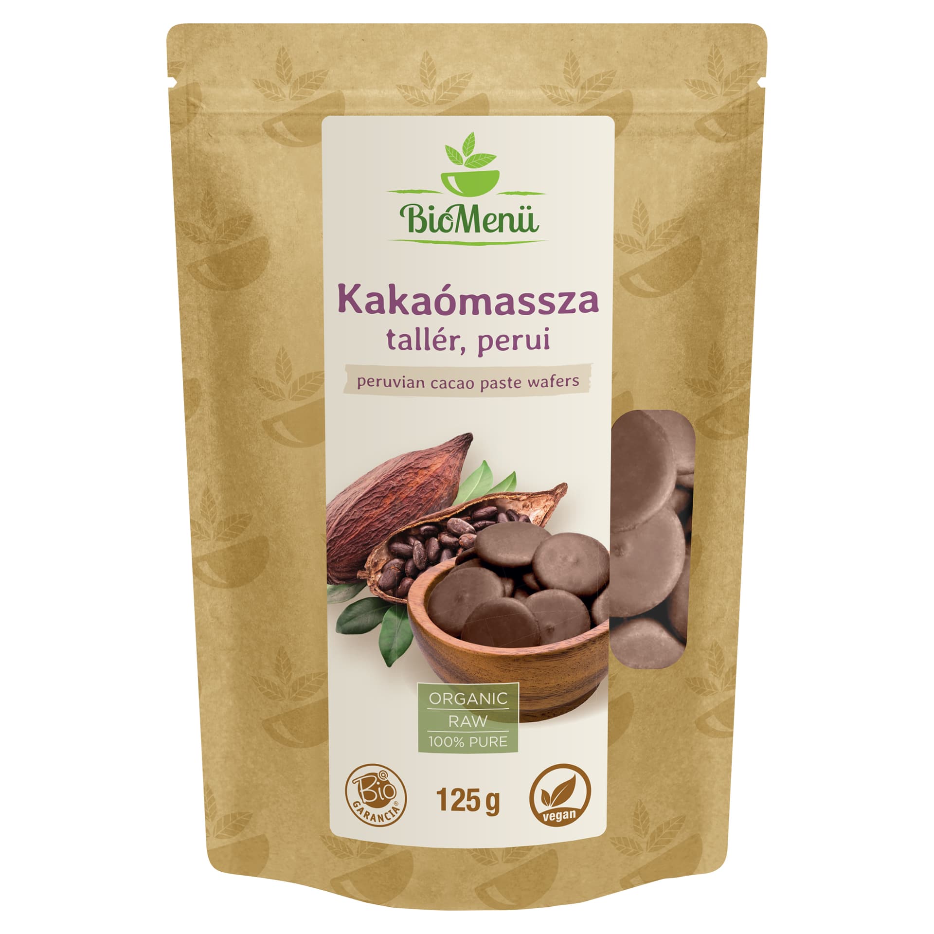 BioMenü bio peruánske kakaové plátky 125 g