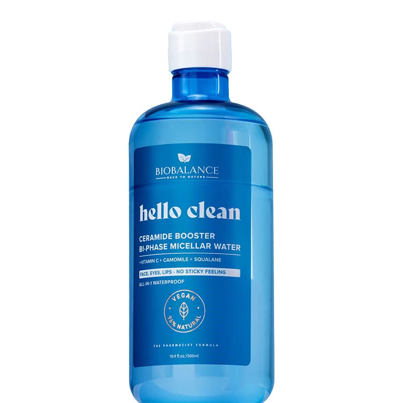 Biobalance hello clean ceramide booster dvojfázová micelárna voda s ceramidom pre všetky typy pleti 500 ml