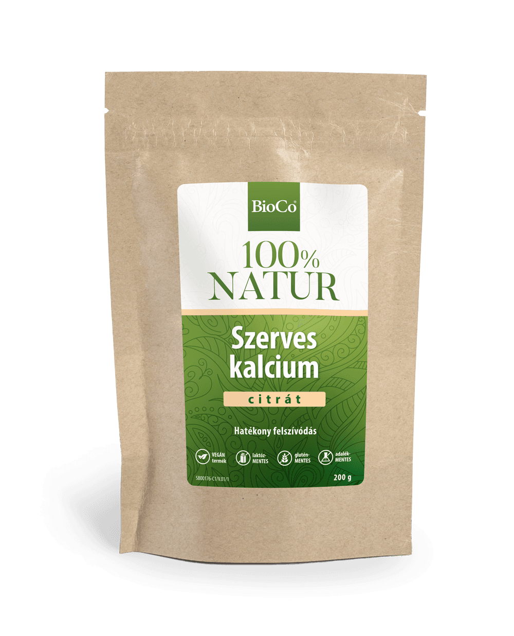 BioCo Prírodný Organický Citrát Vápnika v Prášku 200 g - 94484