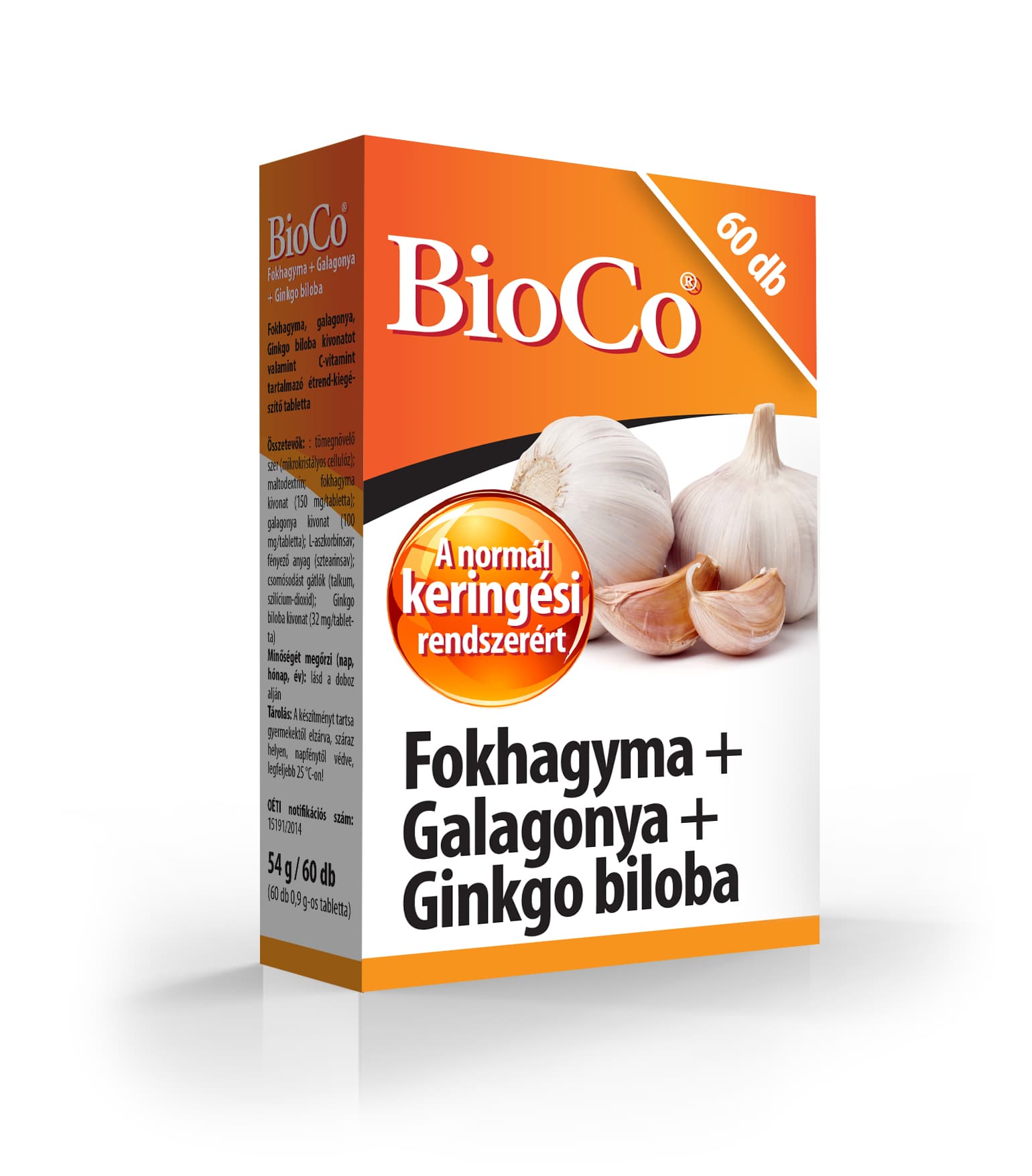 Bioco cesnak+hawthorn+gingko biloba tableta 60 ks