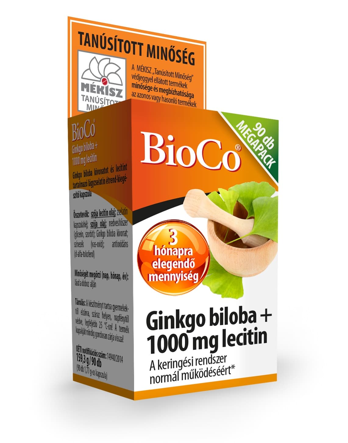 Bioco ginkgo biloba+lecitín 1000mg kapsula 90 ks