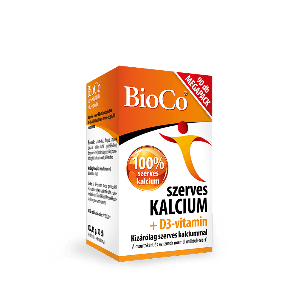 BioCo Organický vápnik + vitamín D3 90 tabliet - 95289
