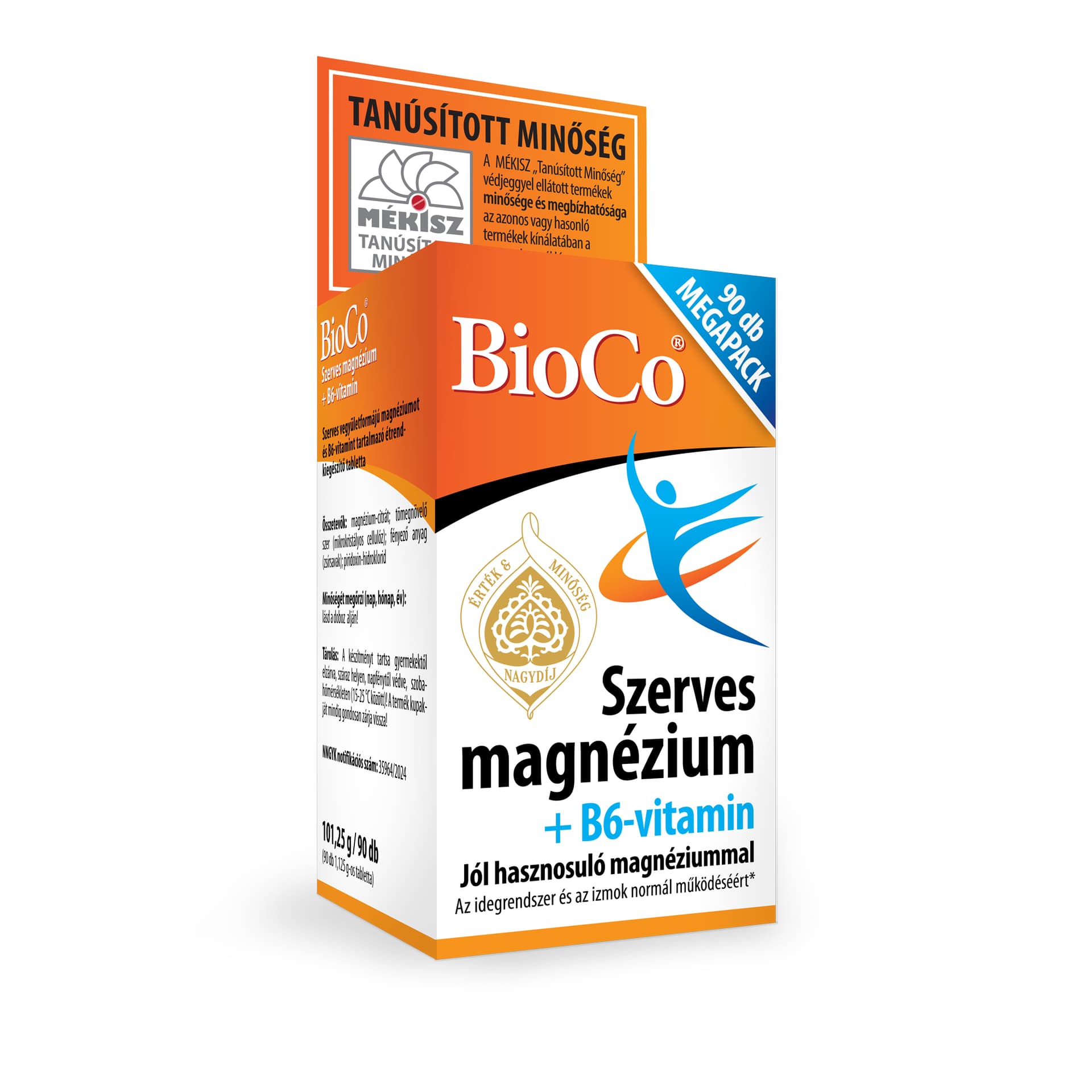 Bioco organická horčíková tableta s vitamínom B6 90 ks