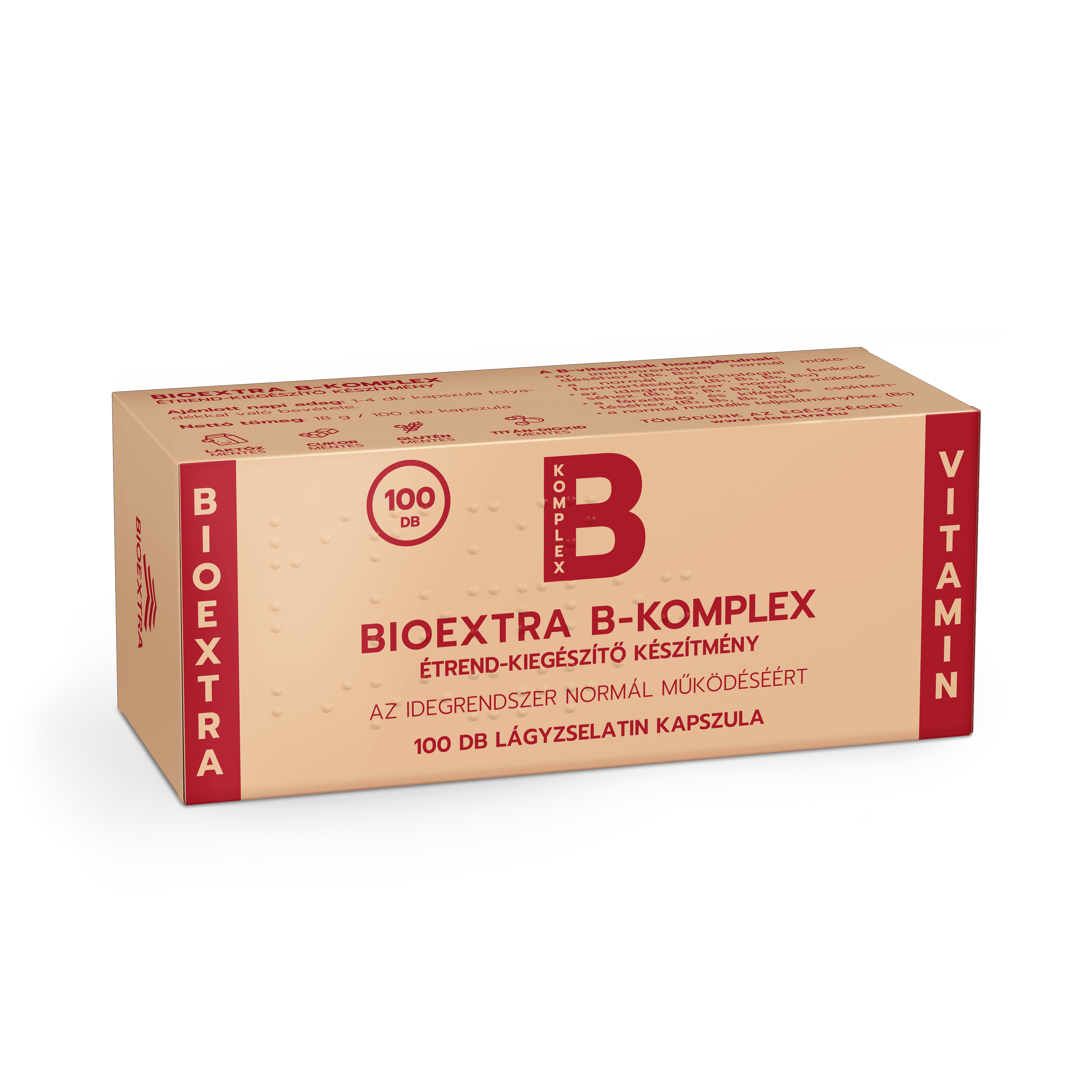 Bioextra B-komplex výživový doplnok mäkké želatínové kapsule 100 ks