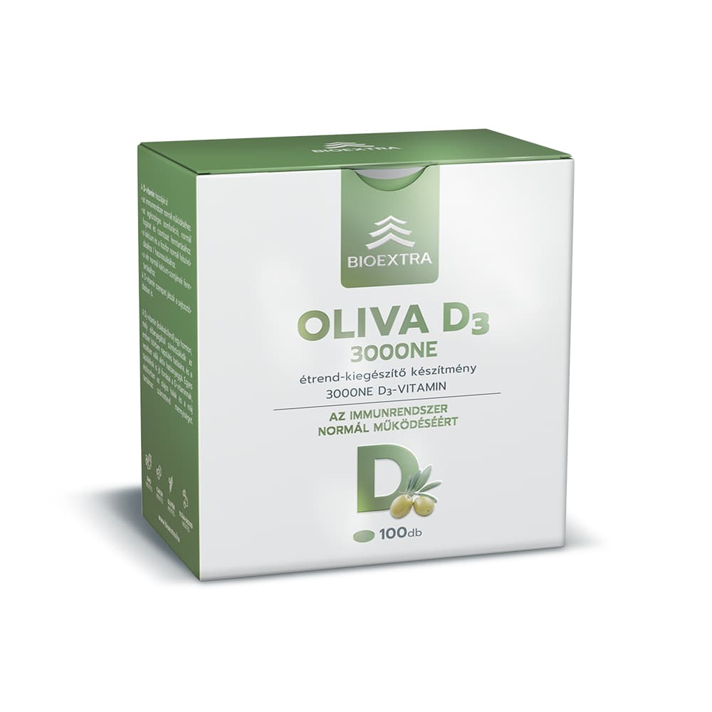 Bioextra oliva d3 3000ne doplnok stravy mäkké želatínové kapsule 100 ks