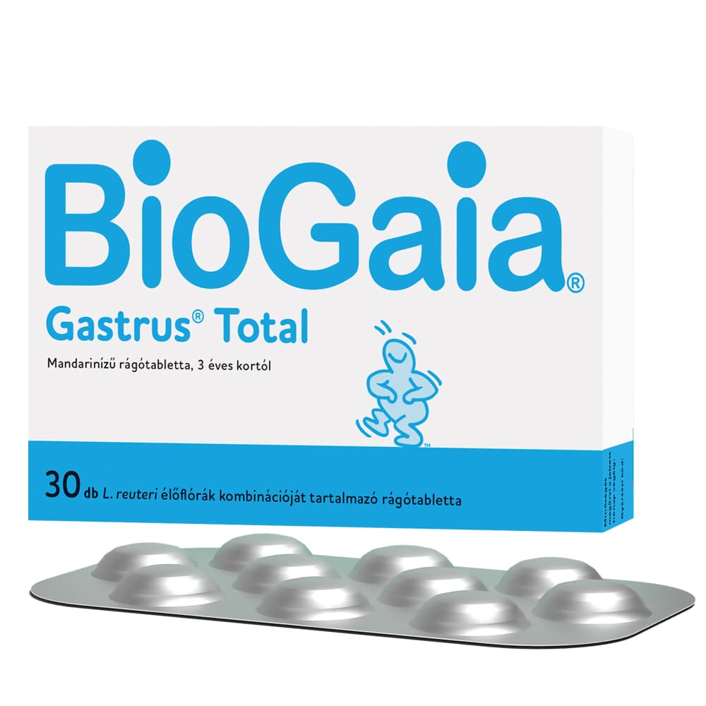 BioGaia Gastrus Total žuvacie tablety s príchuťou mandarínky 30 ks