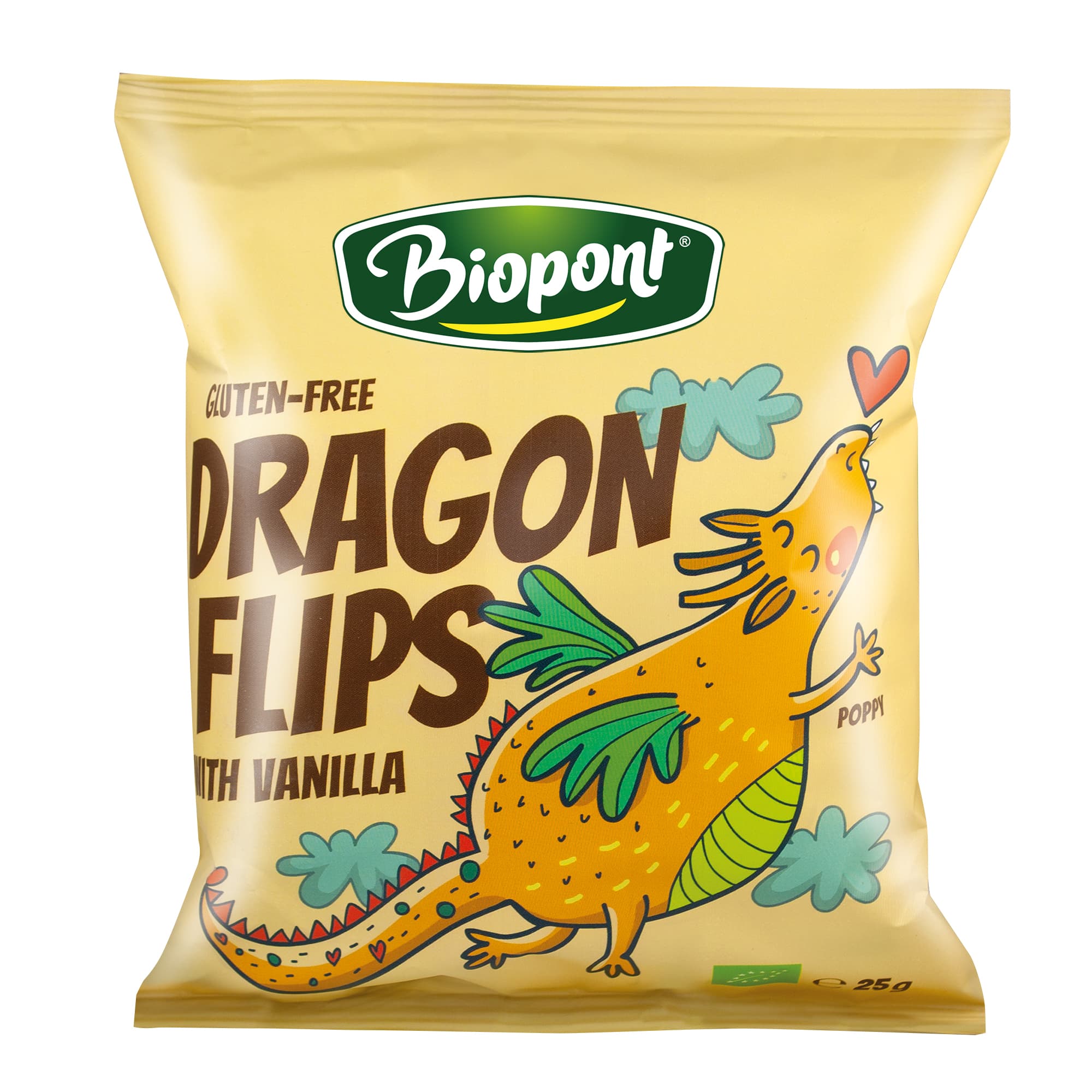 Biopont Bio kukuričné chrumky s pravou vanilkou 25 g