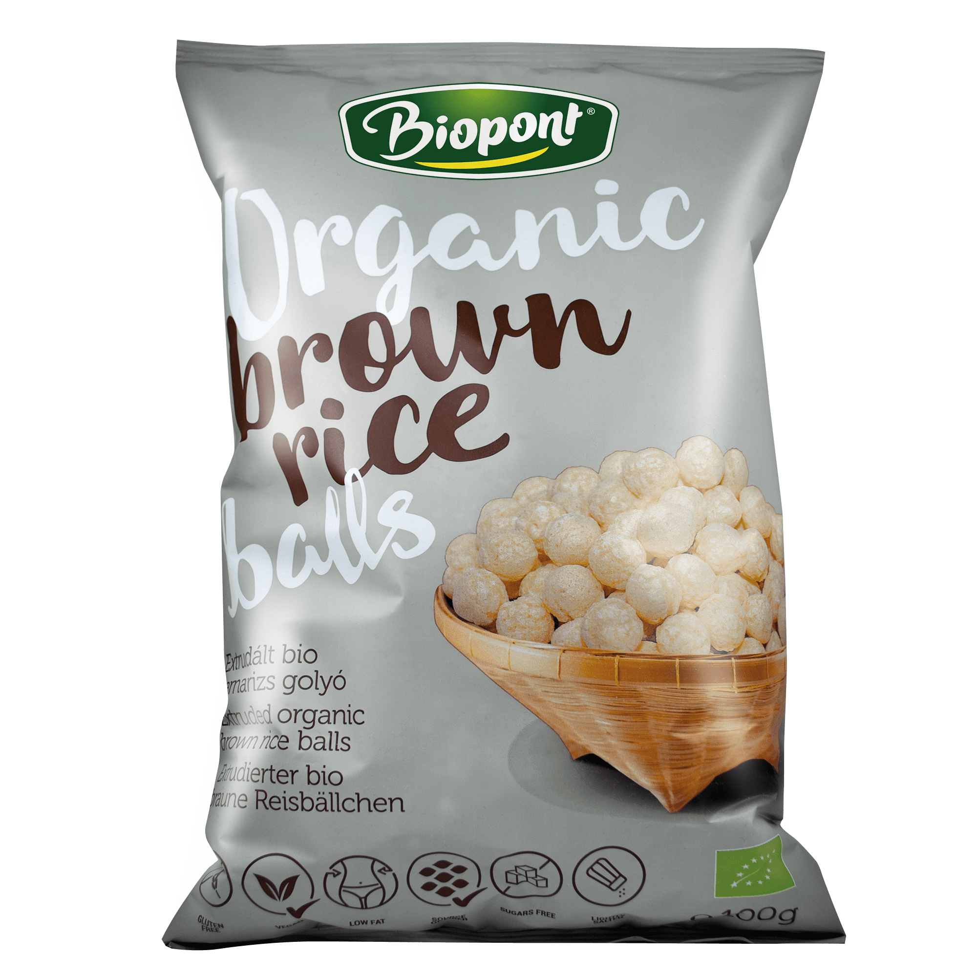 Biopont bio extrudované ryžové guličky jemne solené 100 g