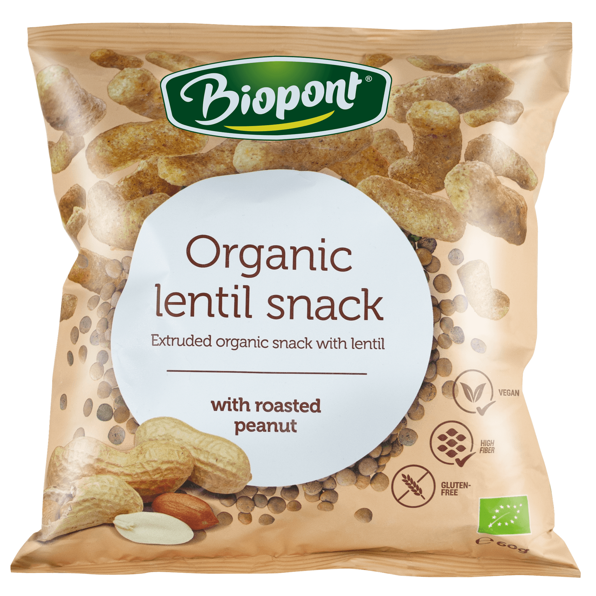 Biopont bio extrudovaná šošovica s arašidmi 60 g - 83940