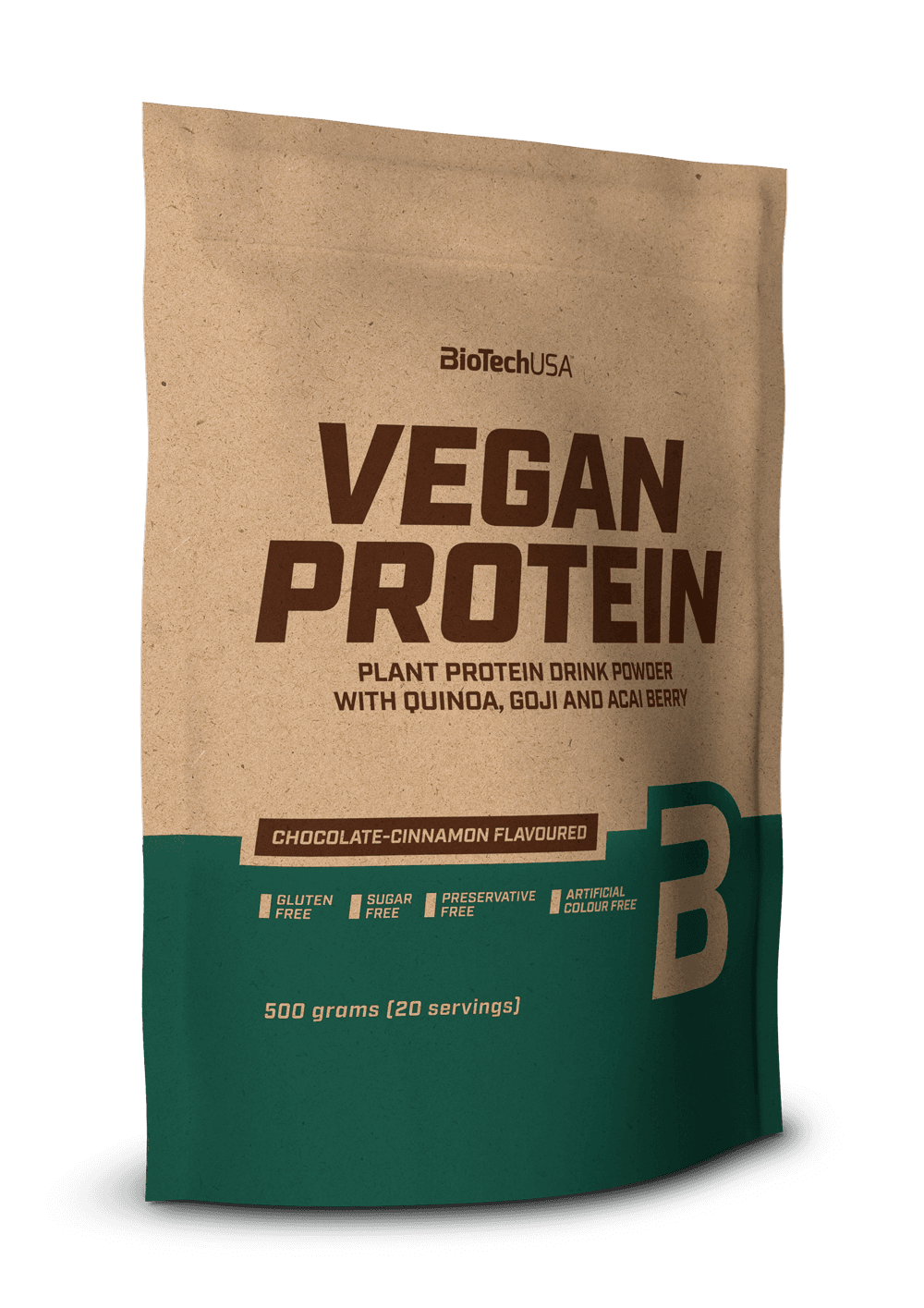 BioTechUSA Vegánsky proteín čokoláda-škorica 500 g