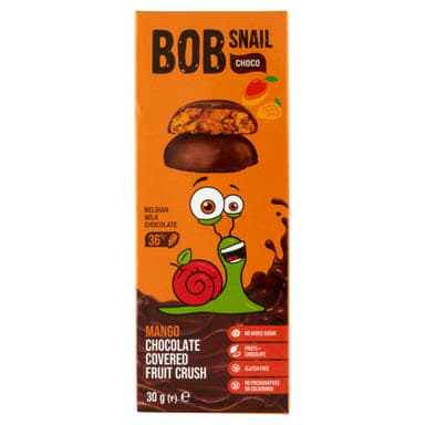 Bob Snail mangové kúsky v mliečnej čokoláde 30 g