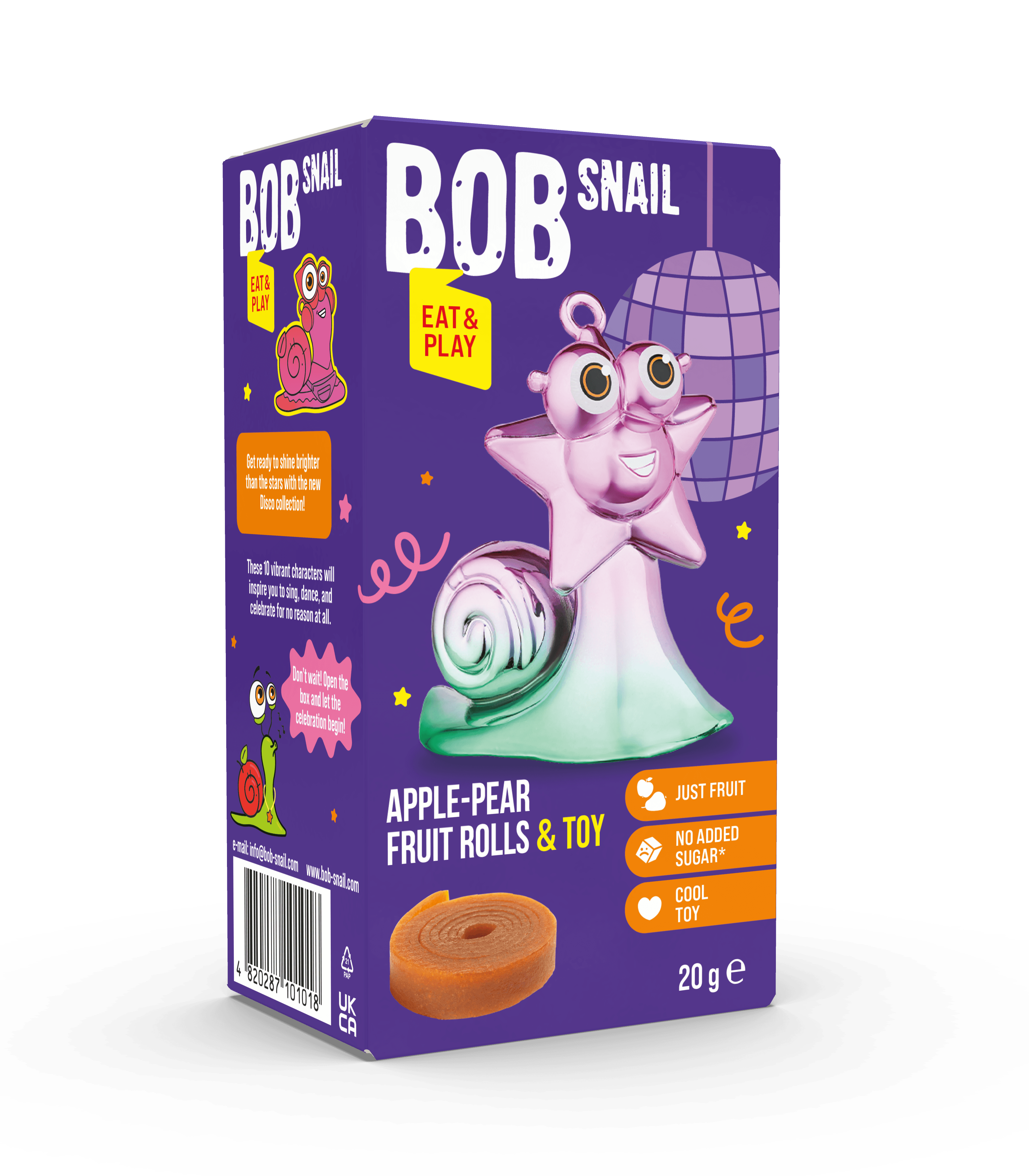 Bob Snail ovocné rolky jablko-hruška eat and play 20 g