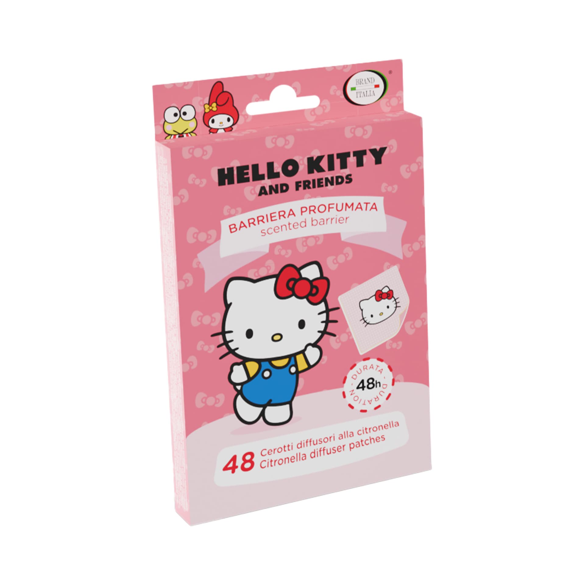 Brand Italia nálepky proti uhryznutiu komárov hello kitty 48 kusov