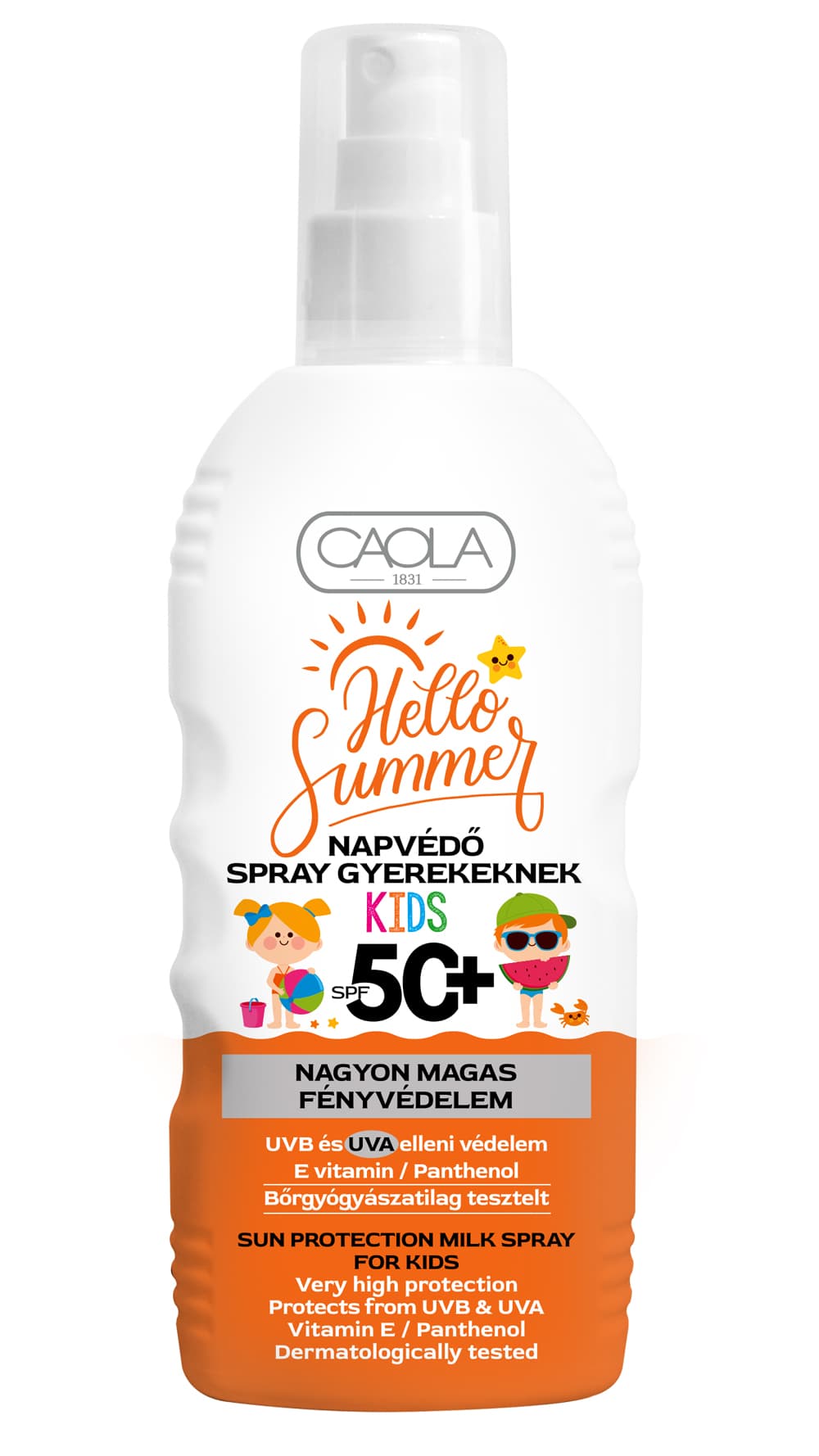 Caola hello summer opaľovací sprej pre deti spf50+ 200 ml