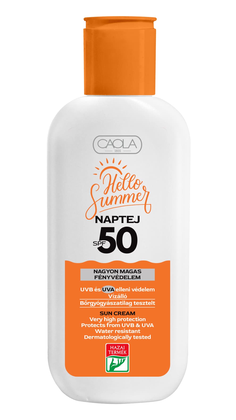 Caola hello summer vodoodolný opaľovací krém spf50 200 ml