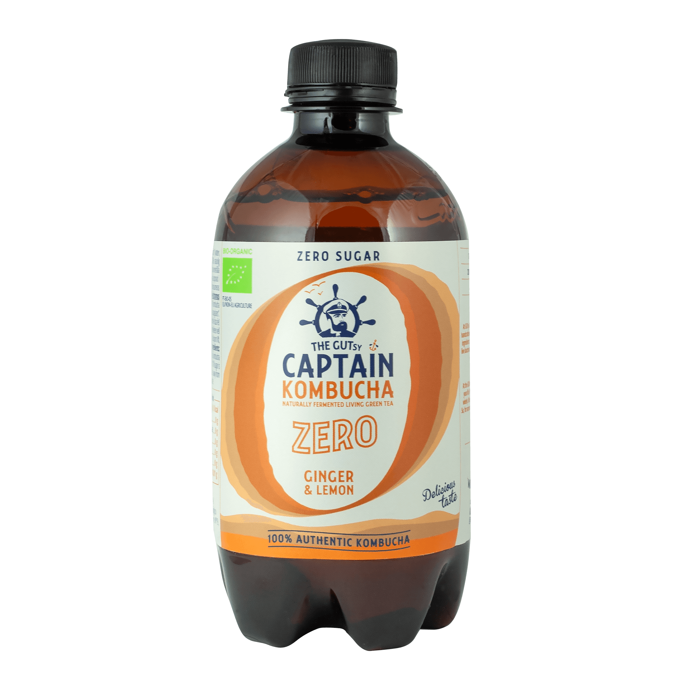 Captain bio kombucha živá kultúra nápoj zero zázvor-citrón 400 ml