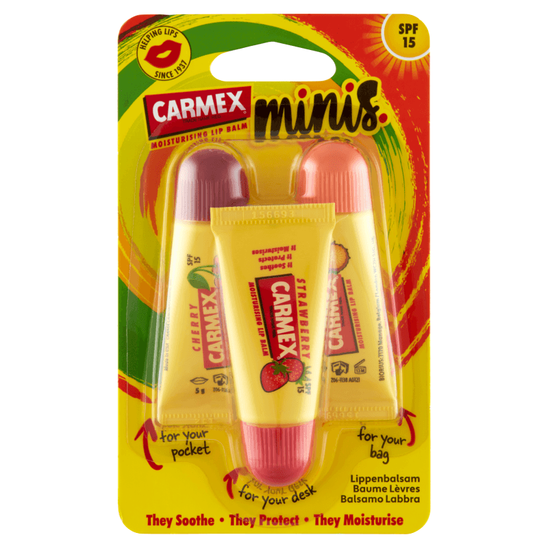 Carmex Minis: Trio balzamov pre dokonalé pery s OF 15 - 92764