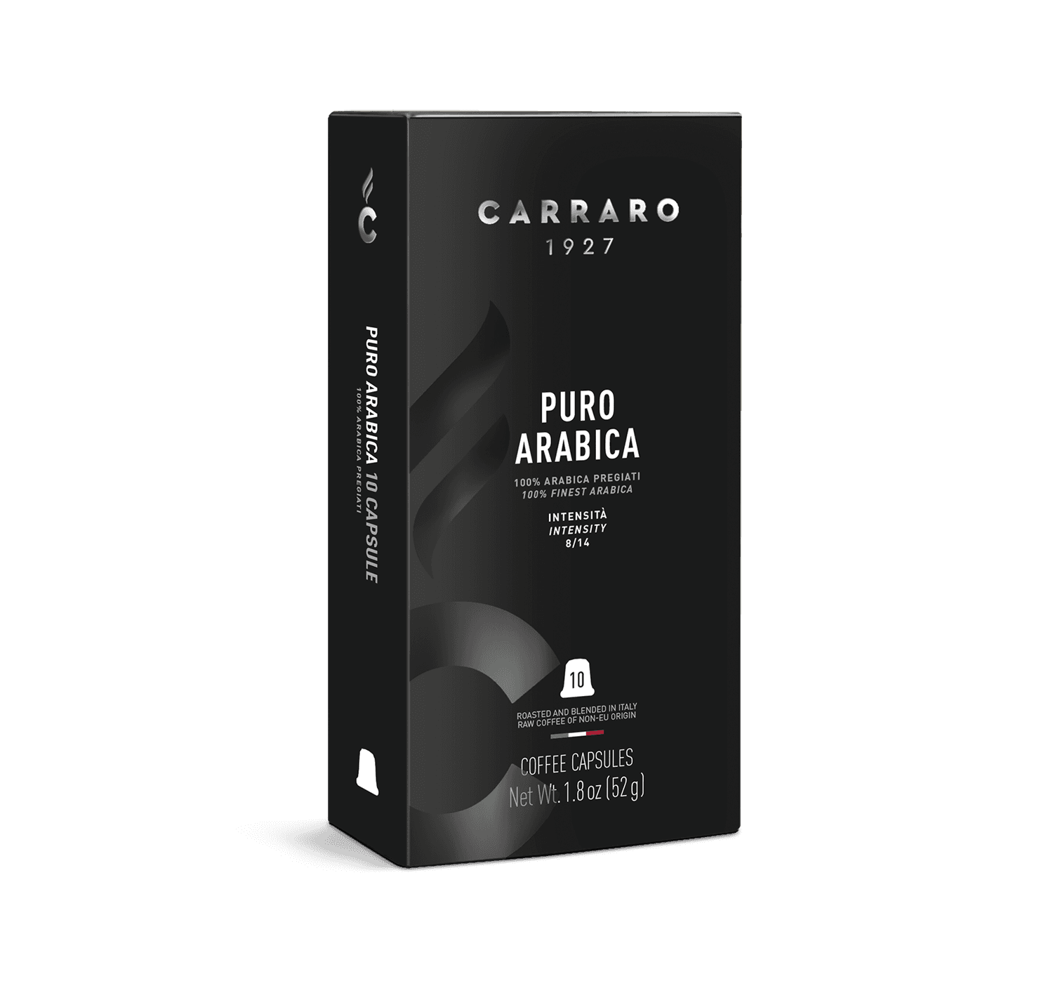 Carraro puro arabica prémiová kávová kapsula kompatibilná s Nespresso 10 ks
