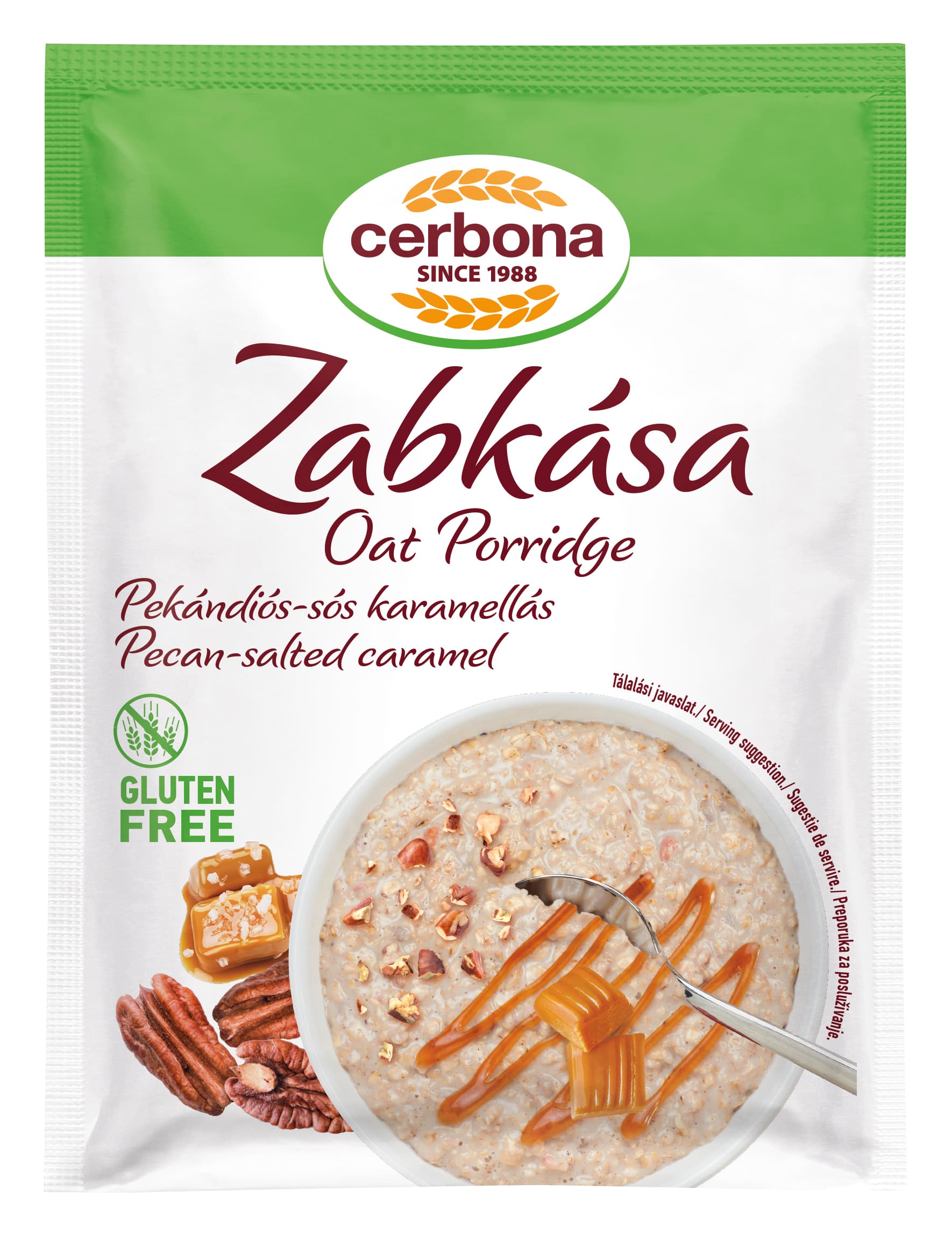 Cerbona bezlepková ovsená kaša s pekanovými orechmi a slaným karamelom 50 g