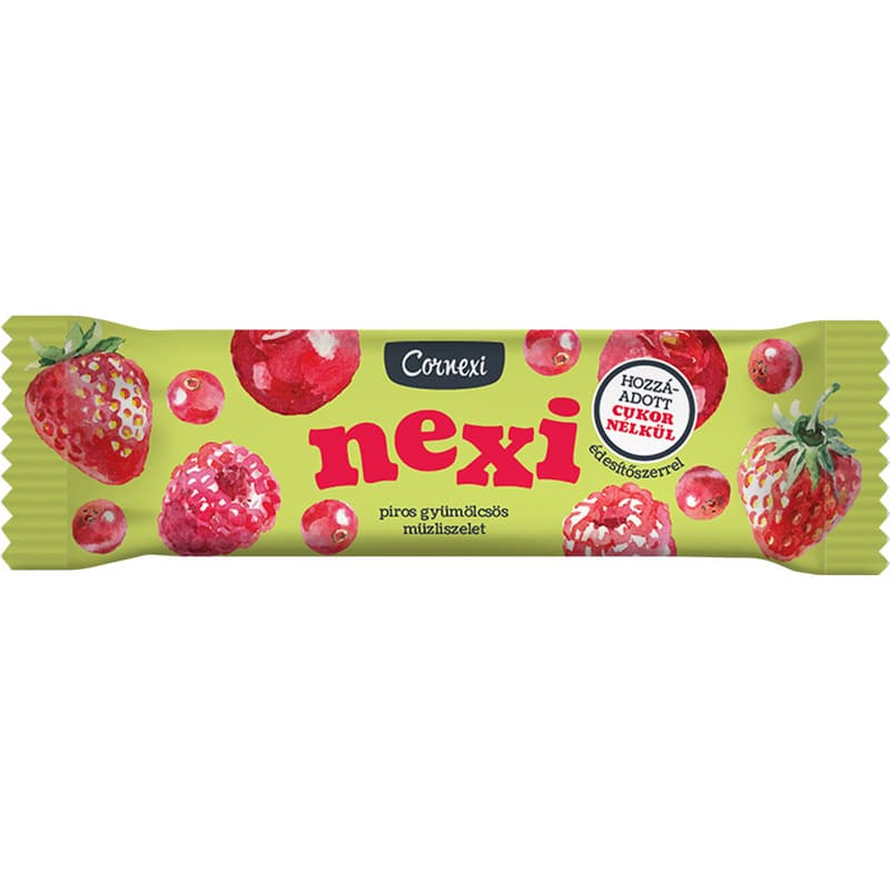 Cornexi nexi muesli tyčinka červené ovocie so sladidlom 25 g