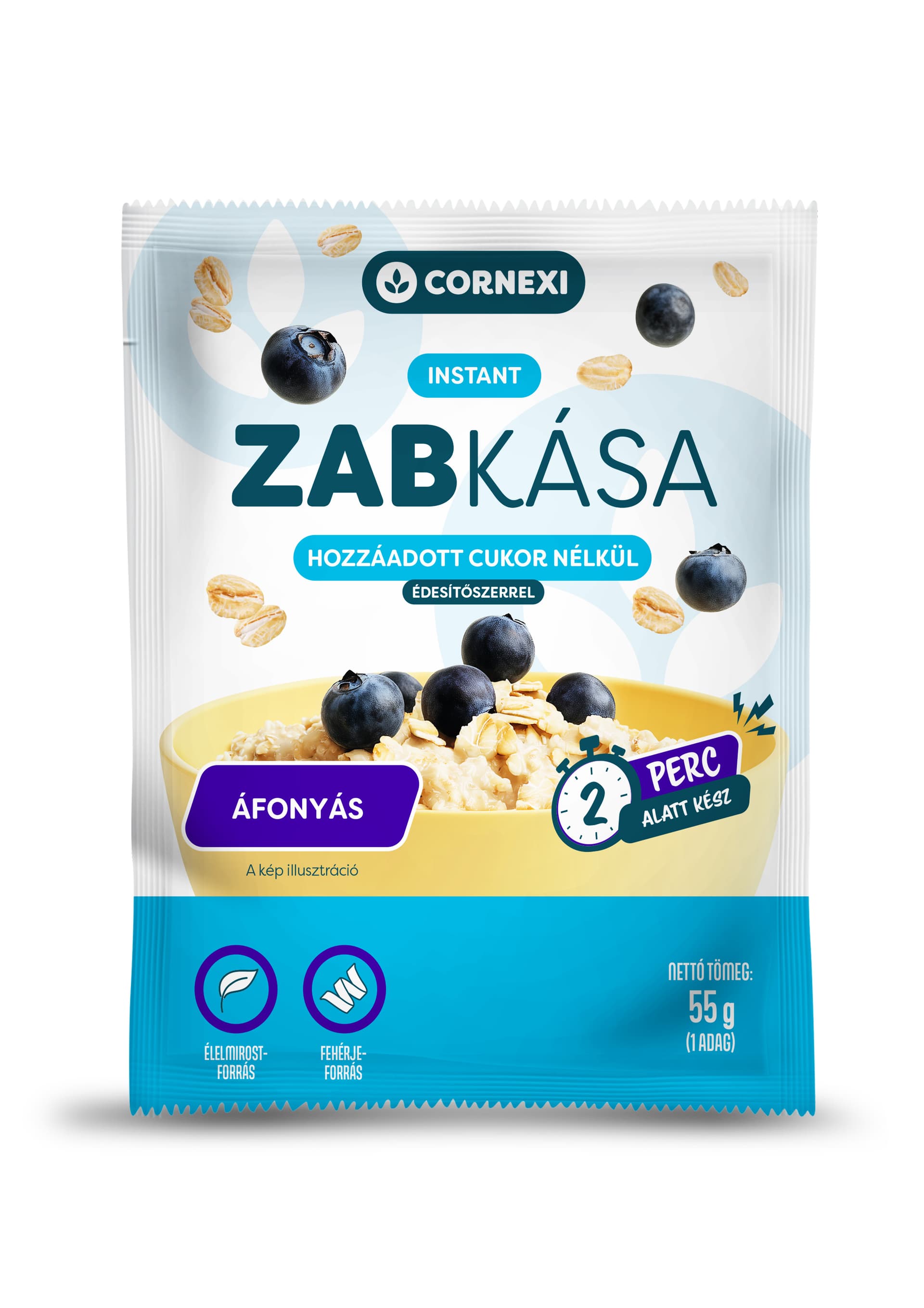 Cornexi ovsená kaša s čučoriedkami a chia semienkami 55 g