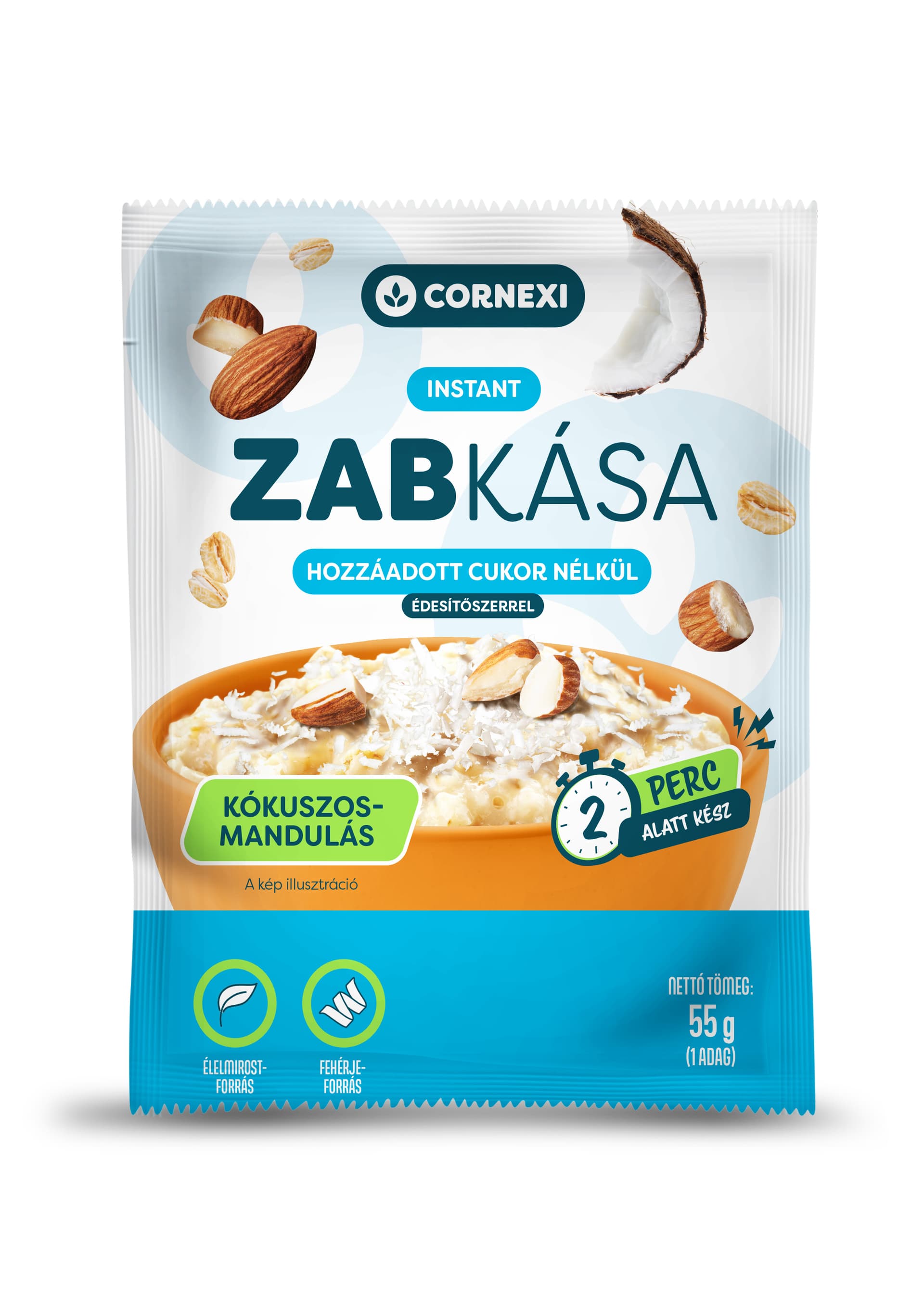 Cornexi ovsenná kaša s kokosom, mandľami a chia semienkami 55 g