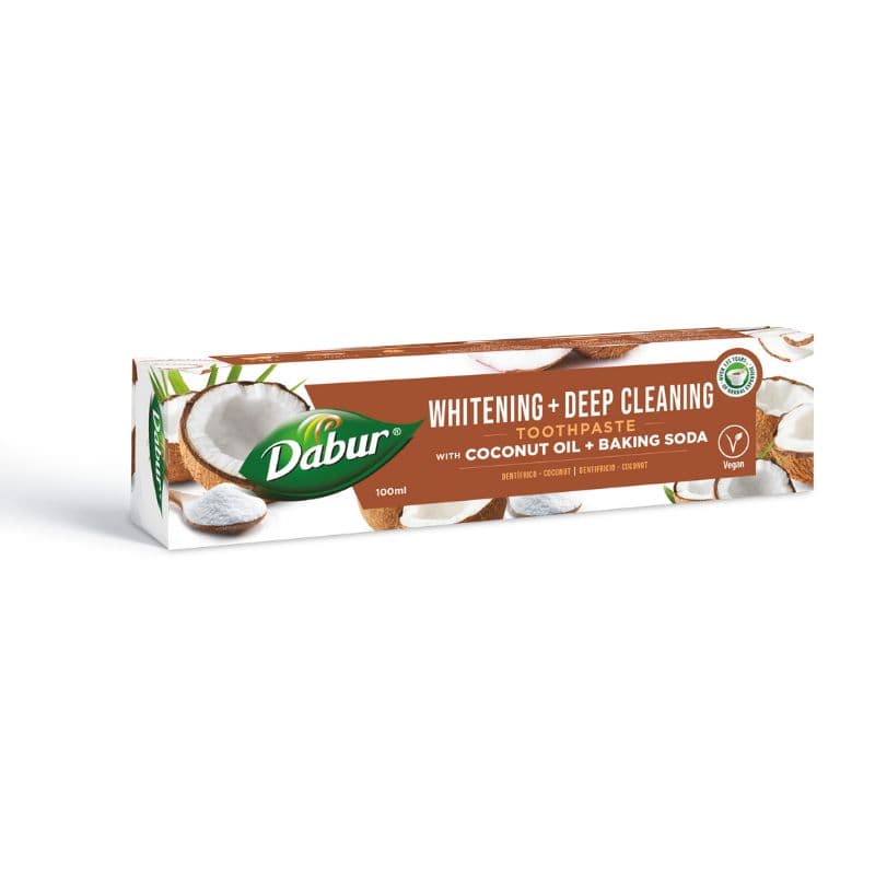 Dabur bylinná zubná pasta bez fluoridu s kokosovým olejom a jedlou sódou 100 ml