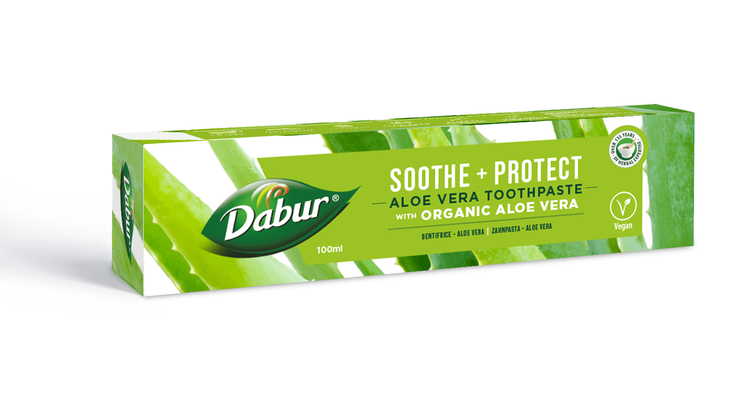 Dabur bylinná zubná pasta s extraktom aloe vera organické zložky 100 ml