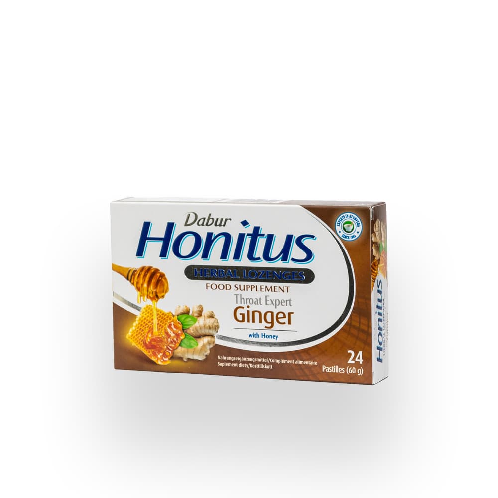 Dabur Honitus bylinné pastilky s príchuťou zázvoru 60 g - 96604