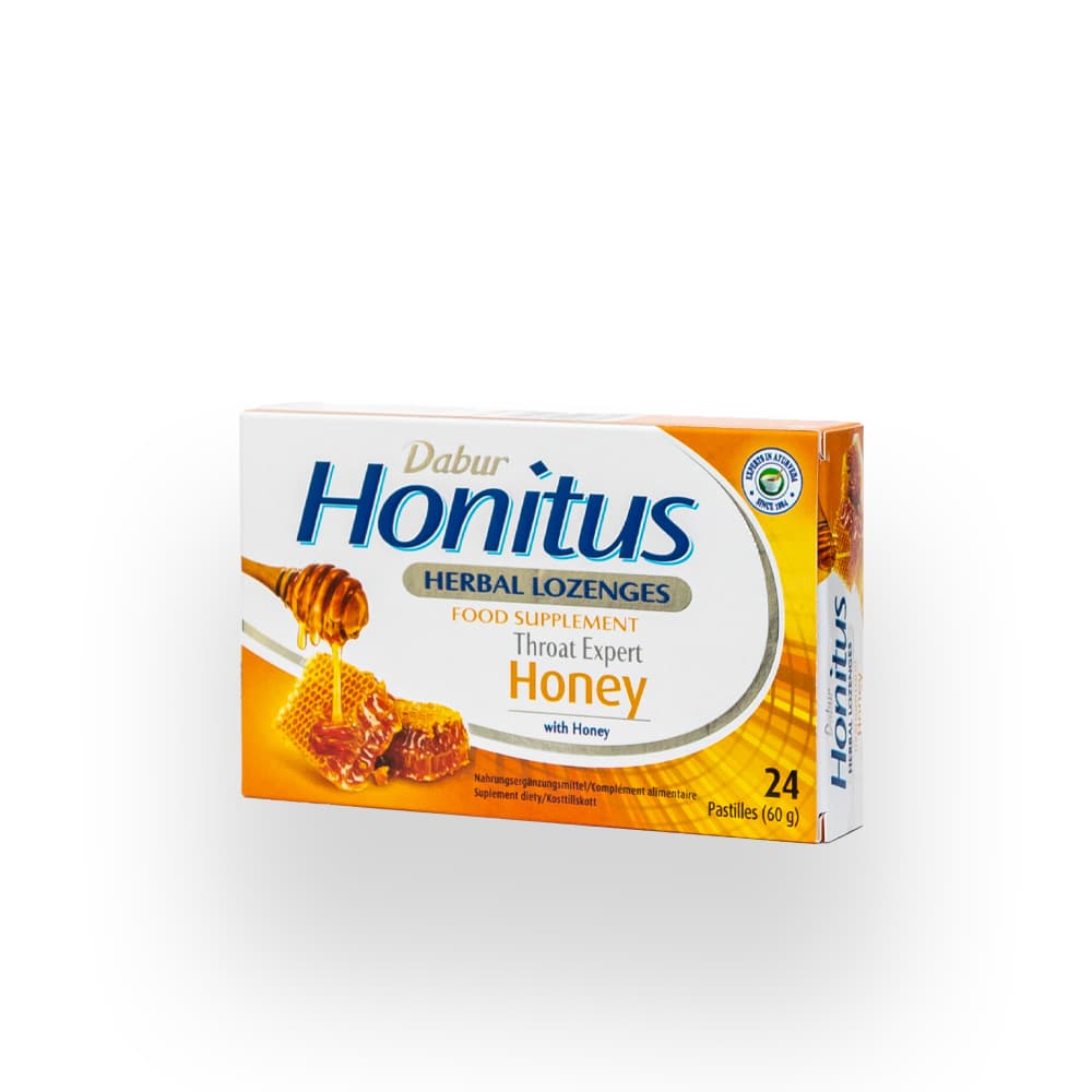 Dabur Honitus bylinné pastilky na hrdlo s medom 60 g - 96603