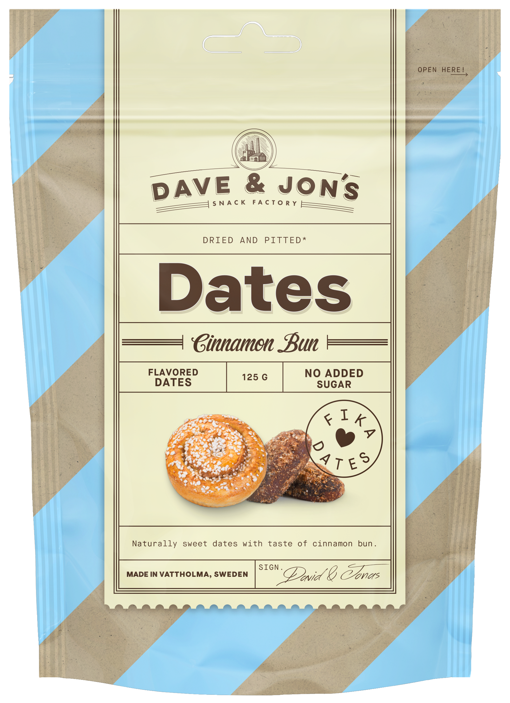 Dave & Jon`s datle škoricová slimák bez jadier, príchuť bez pridaného cukru 125 g