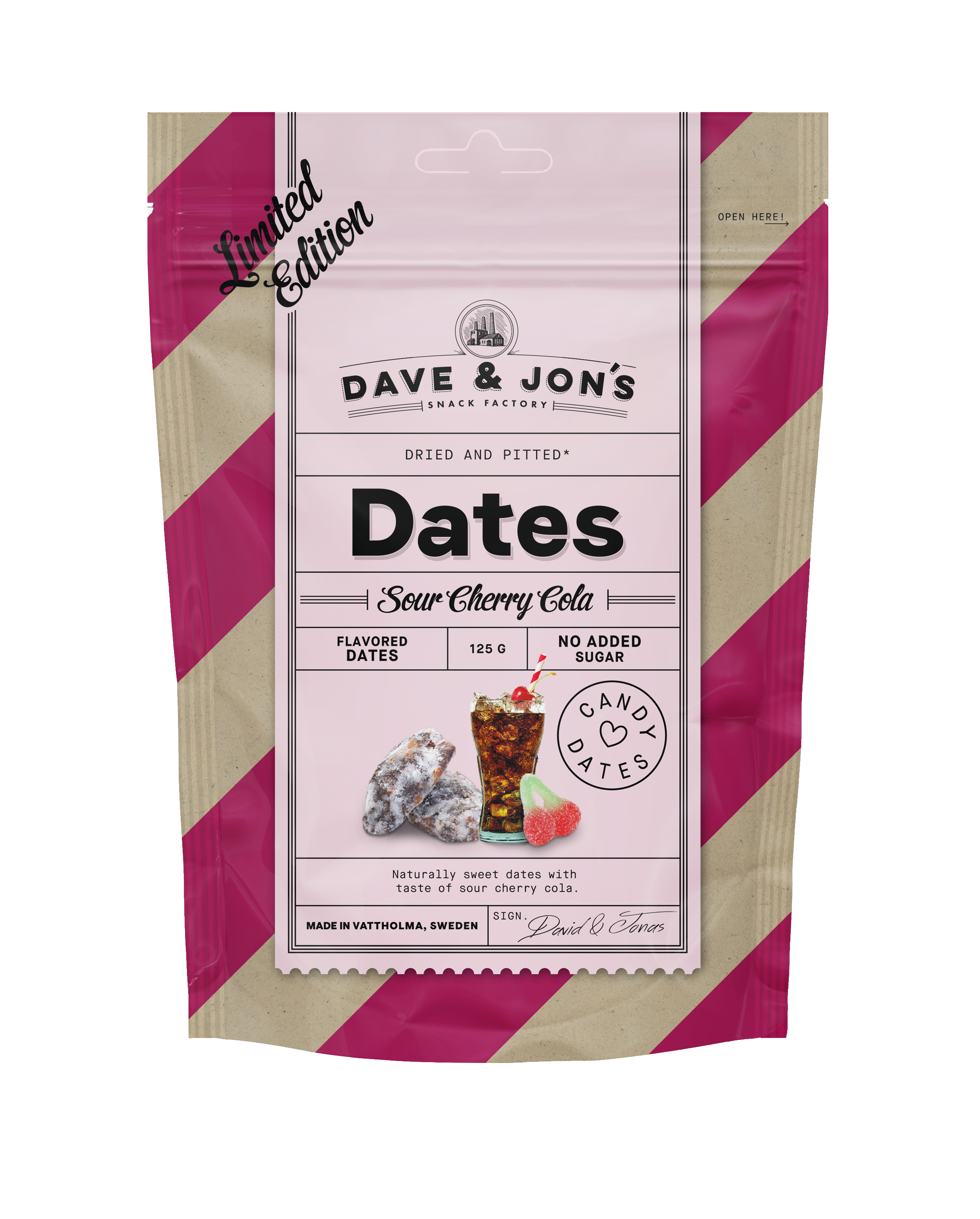 Dave & Jon`s datle třešňová cola bez pecek, bez přidaného cukru 125 g