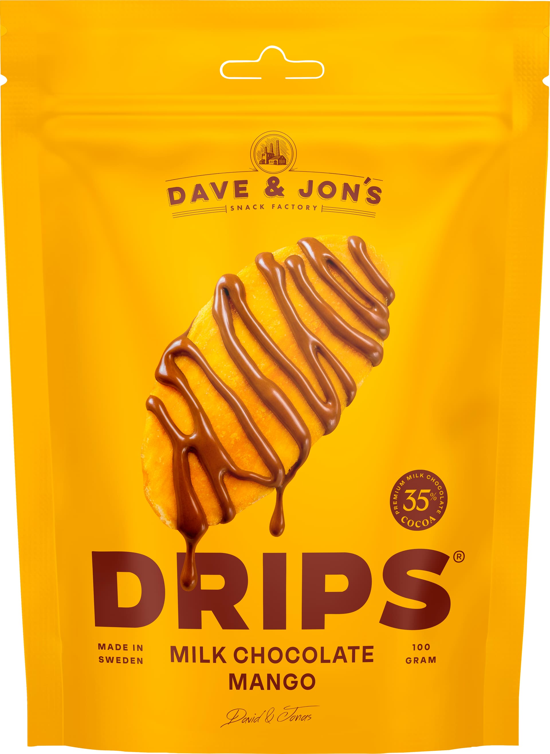 Dave & Jon's mango drips mliečna čokoláda 100 g