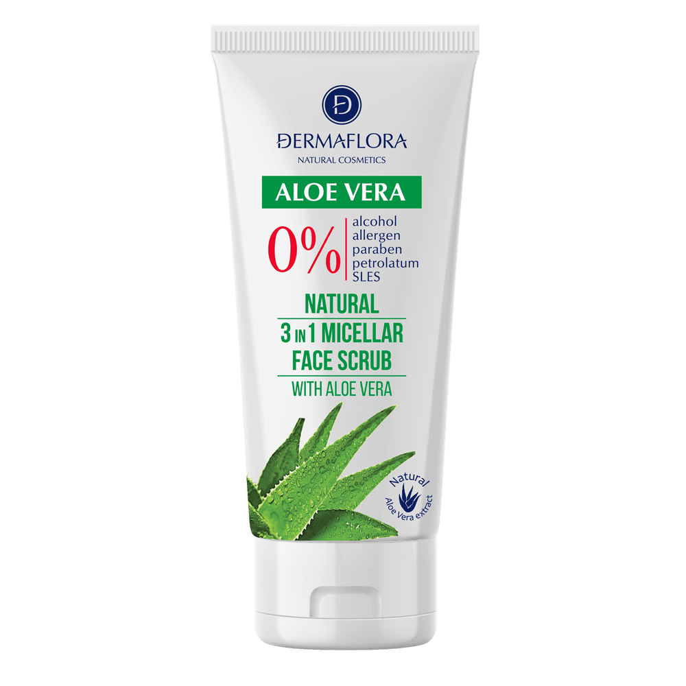 Dermaflora 0% micelárny peeling na tvár s aloe vera 100 ml