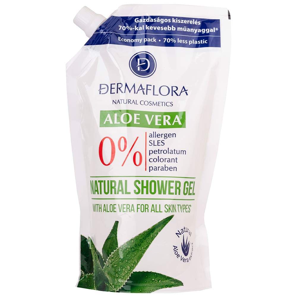 Dermaflora 0% sprchový gél doplnok aloe vera 500 ml