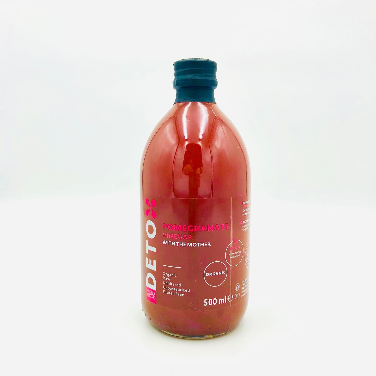 Deto Andrea Milano organický nefiltrovaný granátový ocot 500 ml - 90190