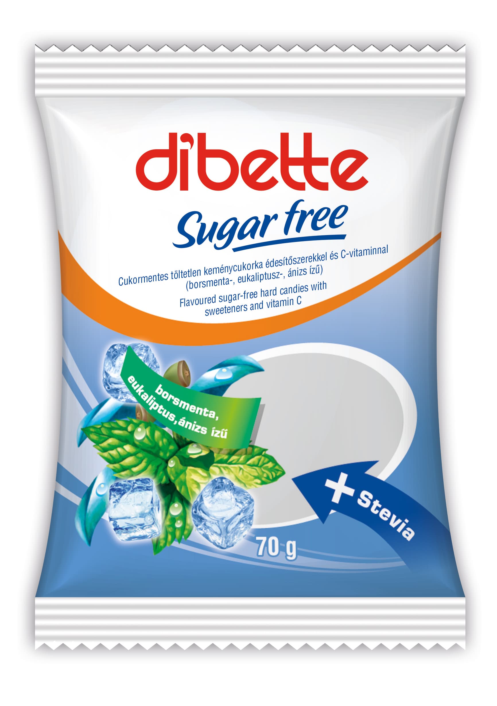 Diabette Cukríky s príchuťou mentolu a sladidlami 70 g