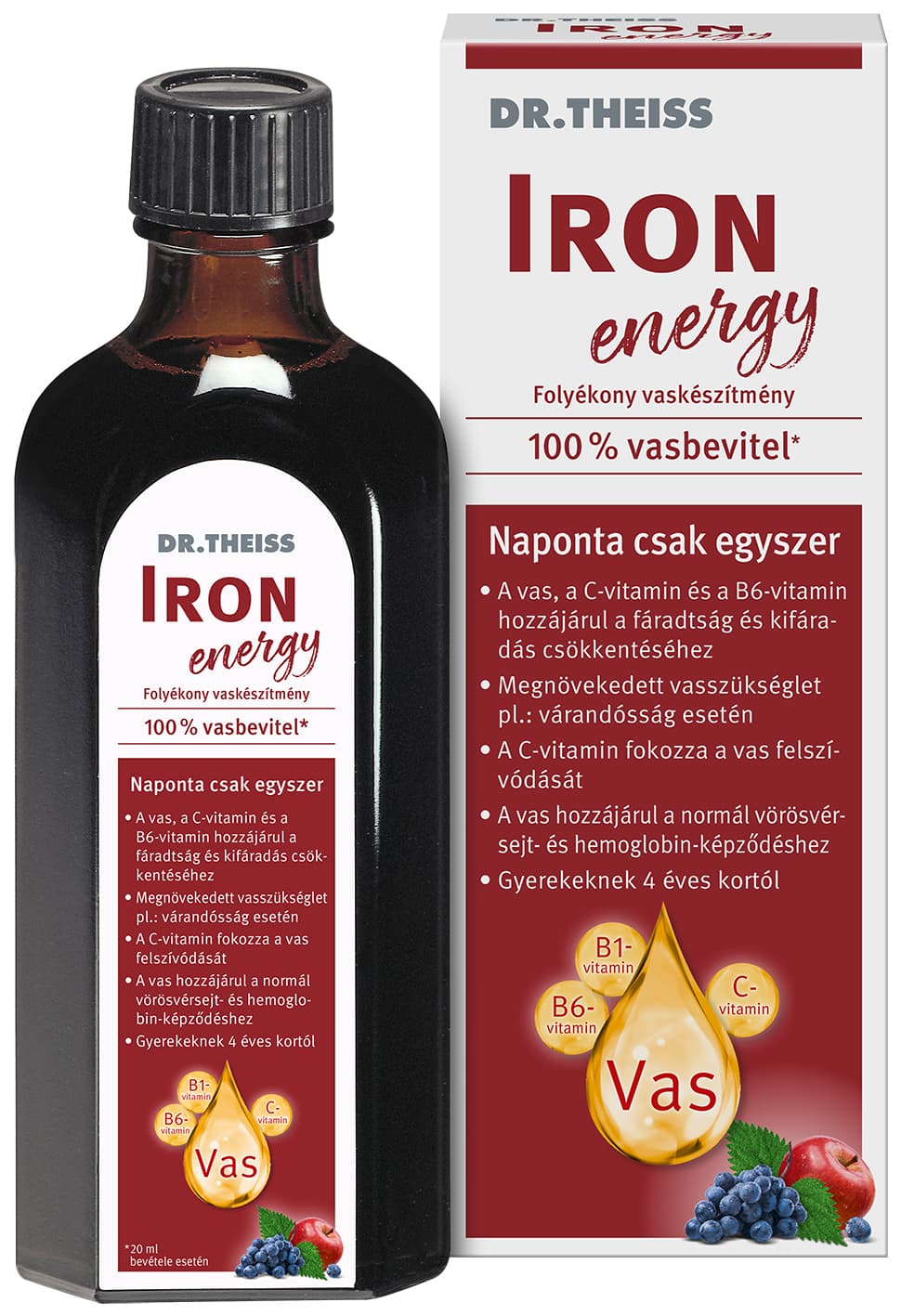Dr. Theiss Tekutý výživový doplnok IRON energy 500 ml - 89484