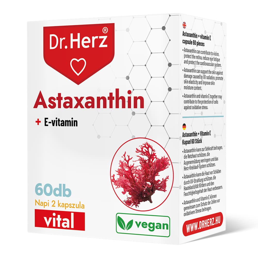 Dr.herz astaxanthin + E-vitamin kapsula 60 db
