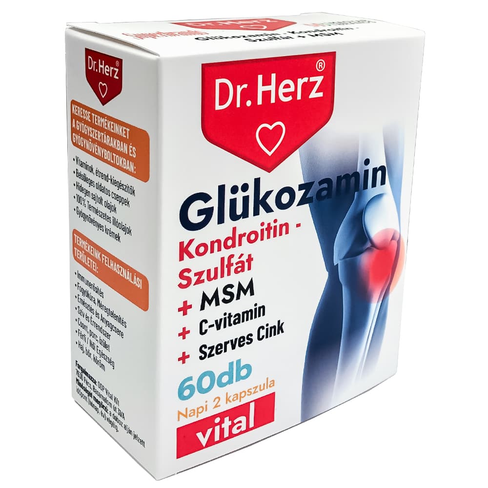 Dr.herz glukózamín+kondroitín-sulfát+MSM kapsula 60 ks