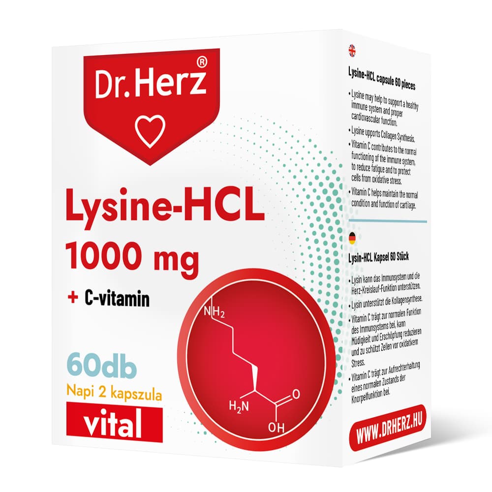 Dr.herz lyzín-HCl + vitamín C kapsula 60 ks
