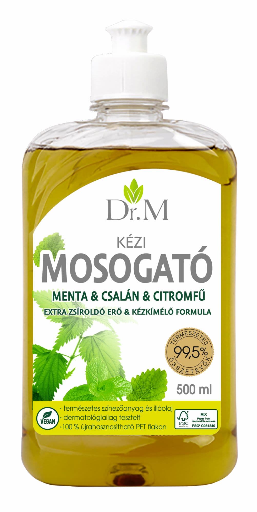 Dr.m ručný umývací prostriedok mäta, žihľava a citrónová tráva 500 ml
