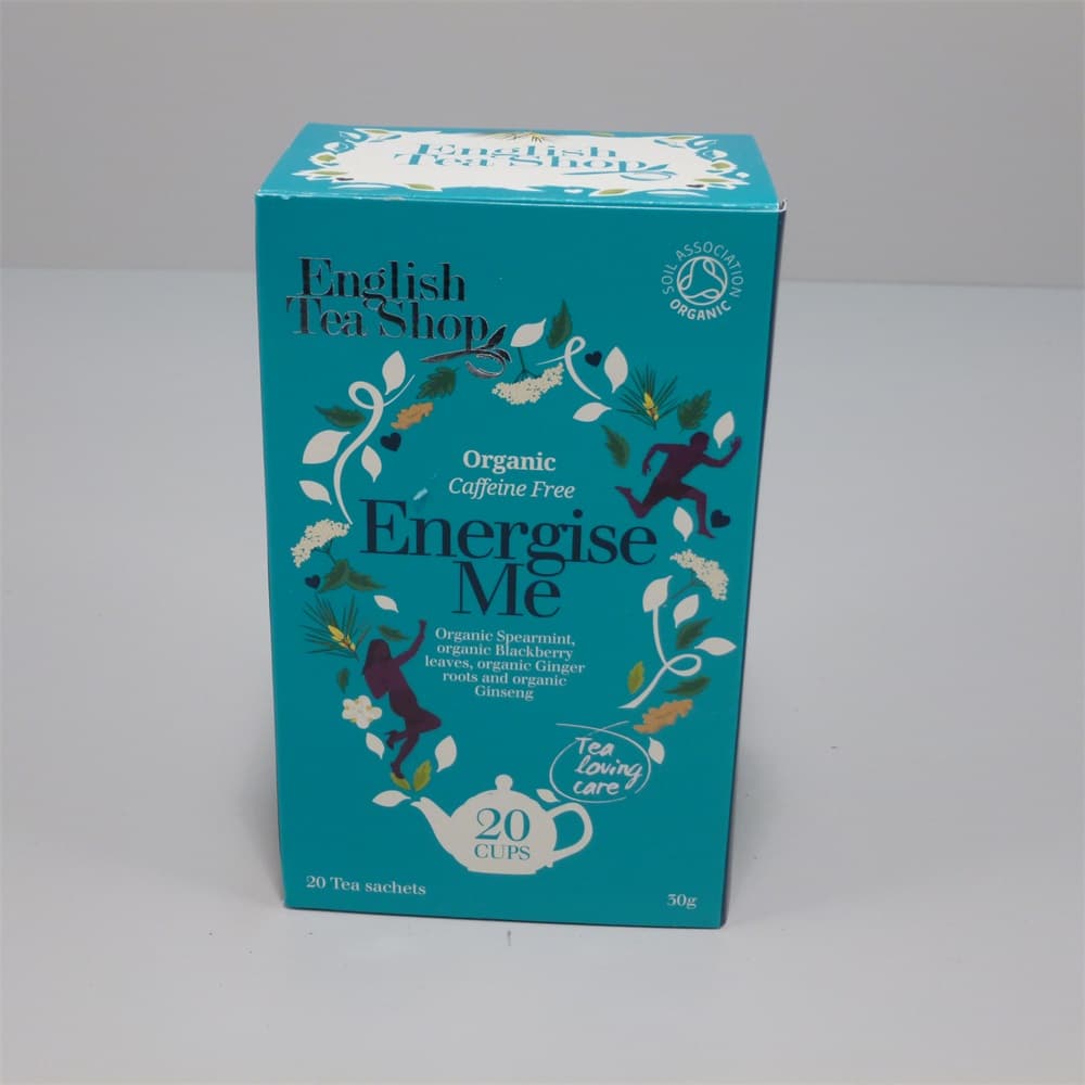 English Tea Shop wellness bio čaj energizuj ma bez kofeínu 20x1.5g 30 g